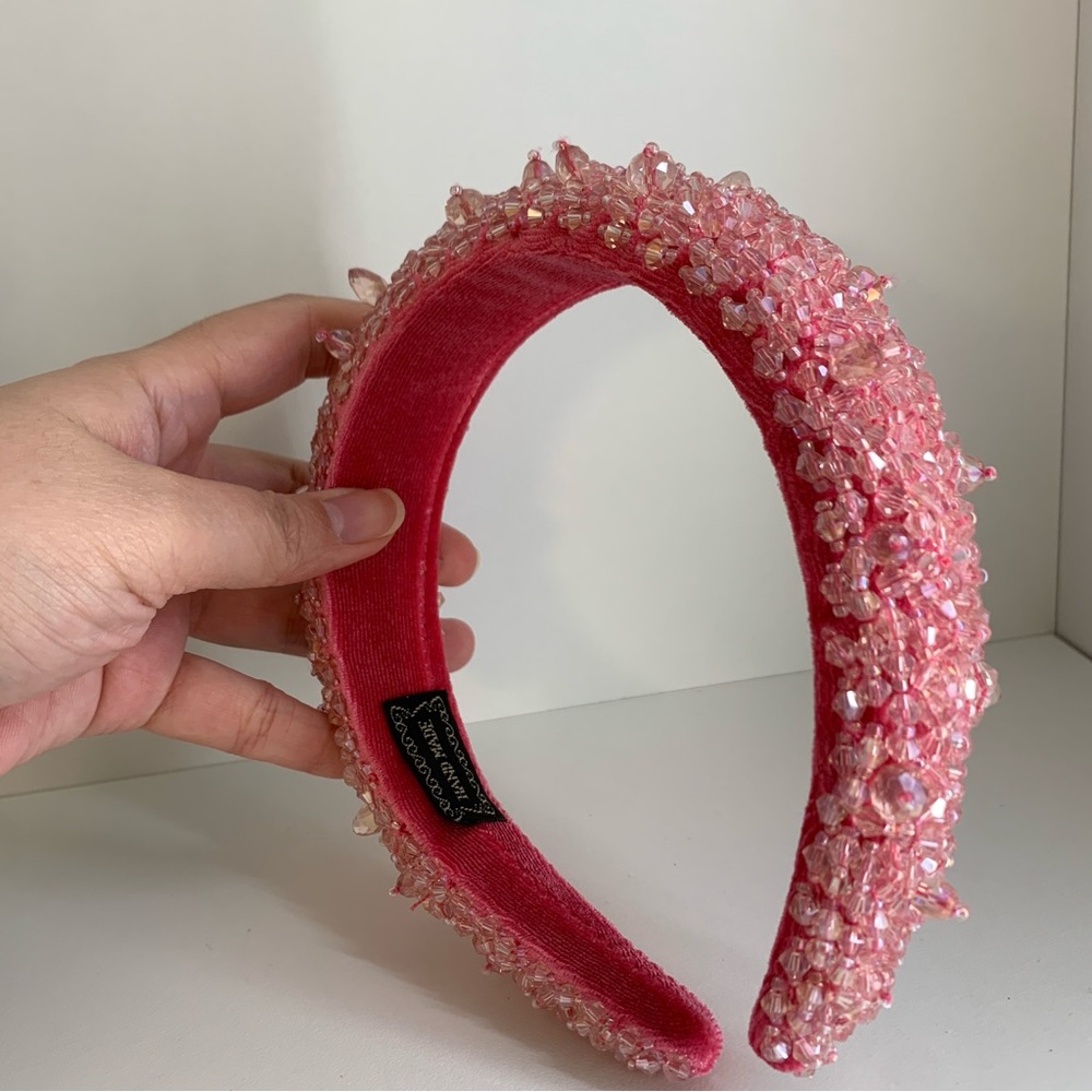 Pink Beaded Headband - Picture 4 of 4
